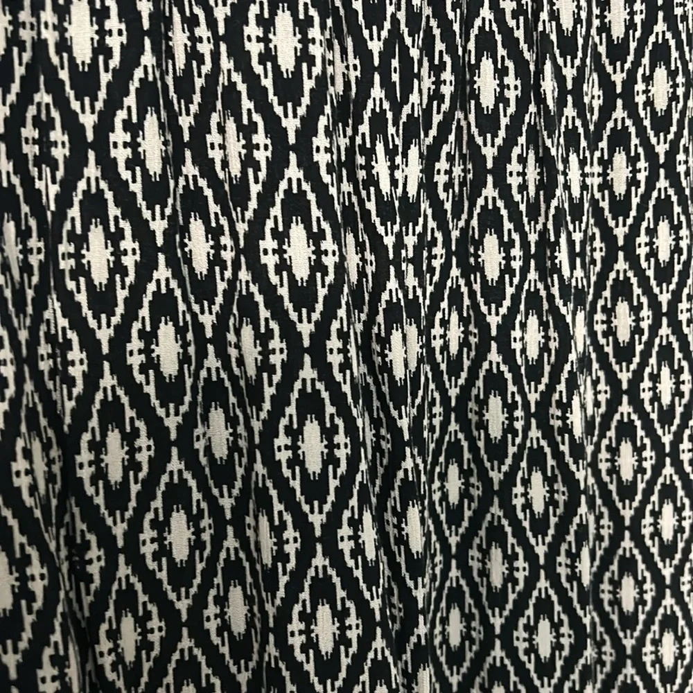 Rebel Sugar Boho Maxi Skirt Size Medium Black White Tribal Print Flowy size M